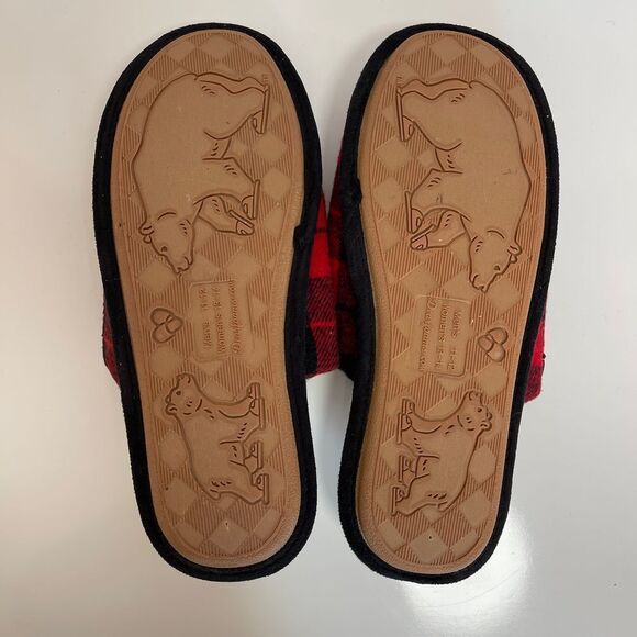 Dearfoams Unisex Grand Bear Slippers Sz m 11/12 w 13/14 - Picture 5 of 7